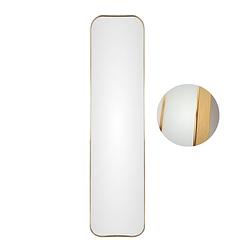 Foto van Misou spiegel - passpiegel - goud - ovaal - rechthoek - hangend - 115cm - glas - spiegels