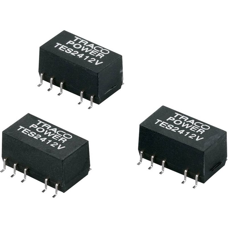 Foto van Tracopower tes 1-1221v dc/dc-converter, smd 12 v/dc 5 v/dc, -5 v/dc 800 ma 1 w aantal uitgangen: 2 x