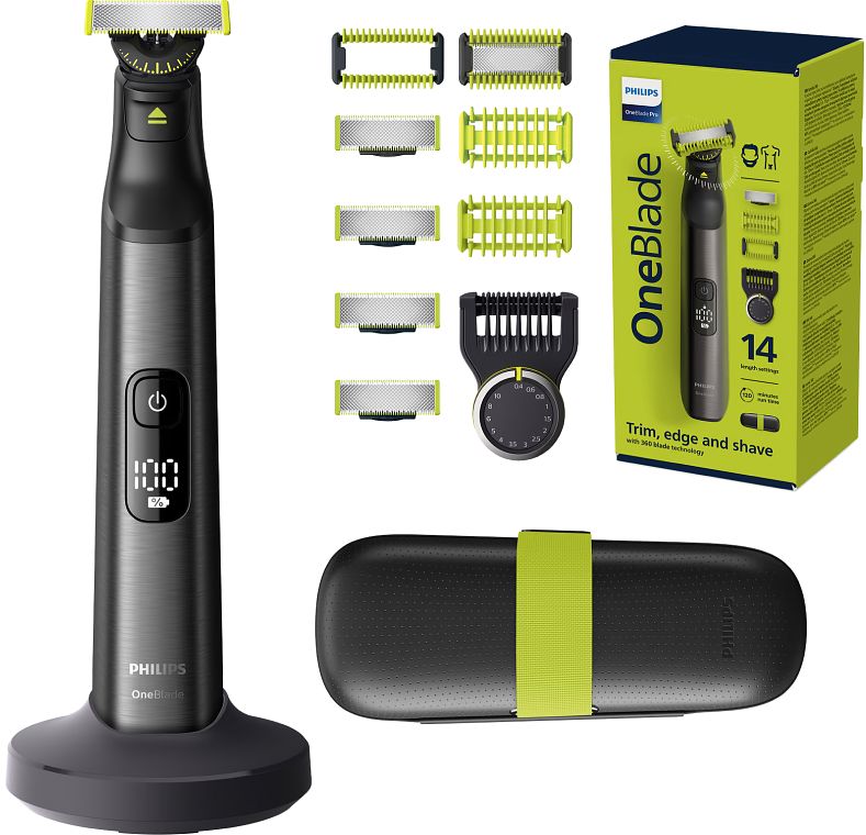 Foto van Philips oneblade pro 360 qp6651/30 + face and body kit