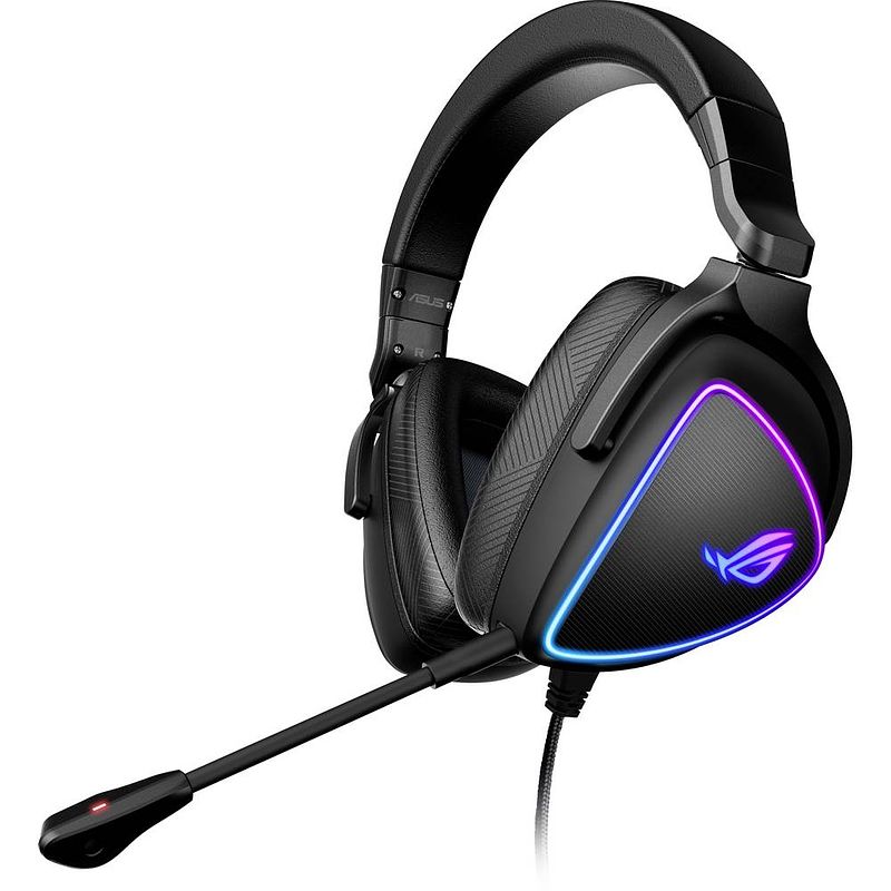 Foto van Asus rog delta s over ear headset kabel gamen stereo zwart ruisonderdrukking (microfoon)