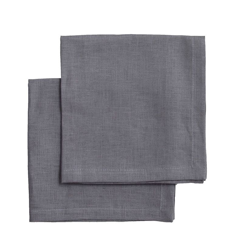 Foto van Ddddd servetten cabin 40x40cm - grey - set van 2