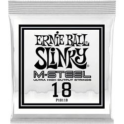 Foto van Ernie ball 10118 .018 slinky m-steel losse snaar voor elektrische gitaar