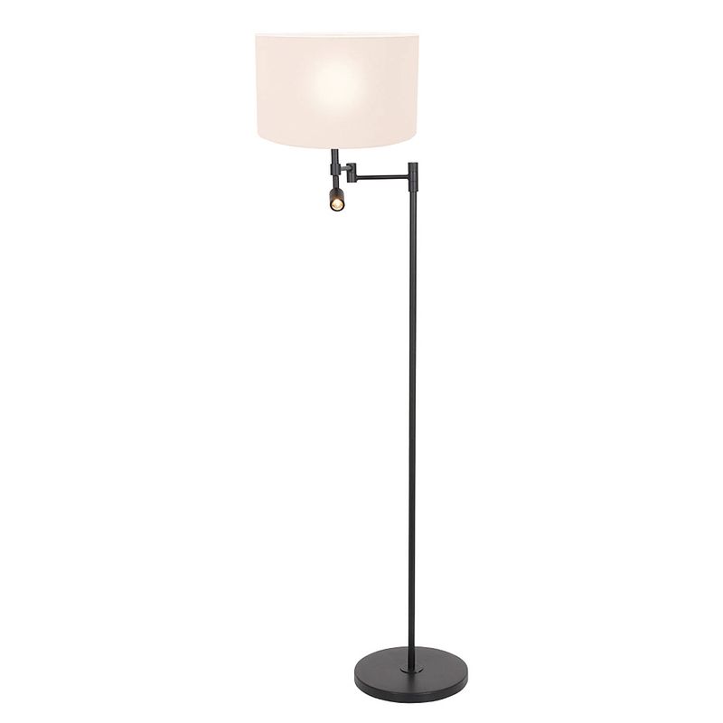 Foto van Steinhauer stang vloerlamp - ø 30 cm - e27 (grote fitting) - wit en zwart