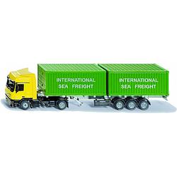 Foto van Siku mercedes-benz vrachtwagen met twee containers geel/groen (3921)