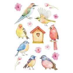 Foto van 48x vogels en bloemen stickers - stickers