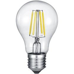 Foto van Led lamp - filament - trion limpo - e27 fitting - 8w - warm wit 2700k - dimbaar - transparent helder - glas