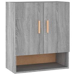 Foto van The living store wandkast scandinavische stijl - hout - 60x31x70 cm - grijs sonoma eiken