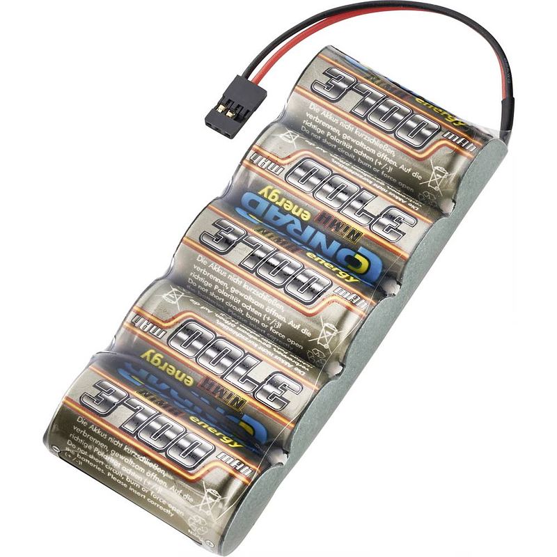 Foto van Conrad energy nimh accupack 6 v 3700 mah side by side jr