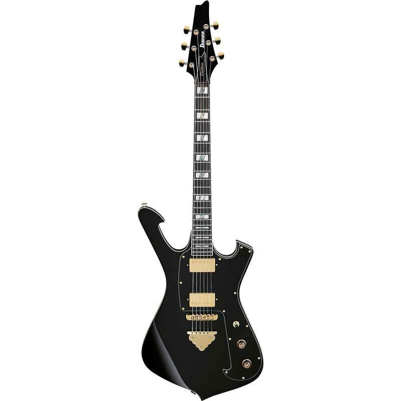 Foto van Ibanez frm350 paul gilbert signature black elektrische gitaar met gigbag