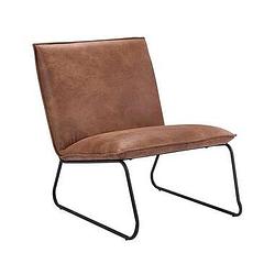 Foto van Fauteuil cooper - leatherlook - cognac - leen bakker