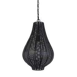 Foto van Light & living - hanglamp micha - 29x29x48.5 - zwart