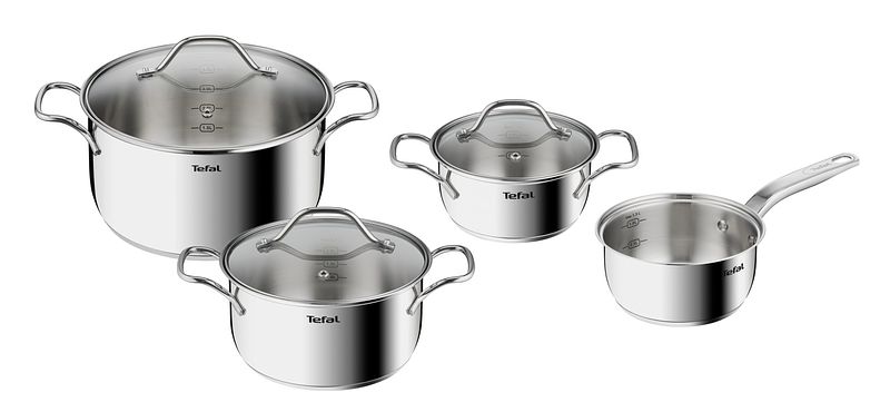 Foto van Tefal b864s7 pannenset 4-dlg intuition gekhi pan zilver