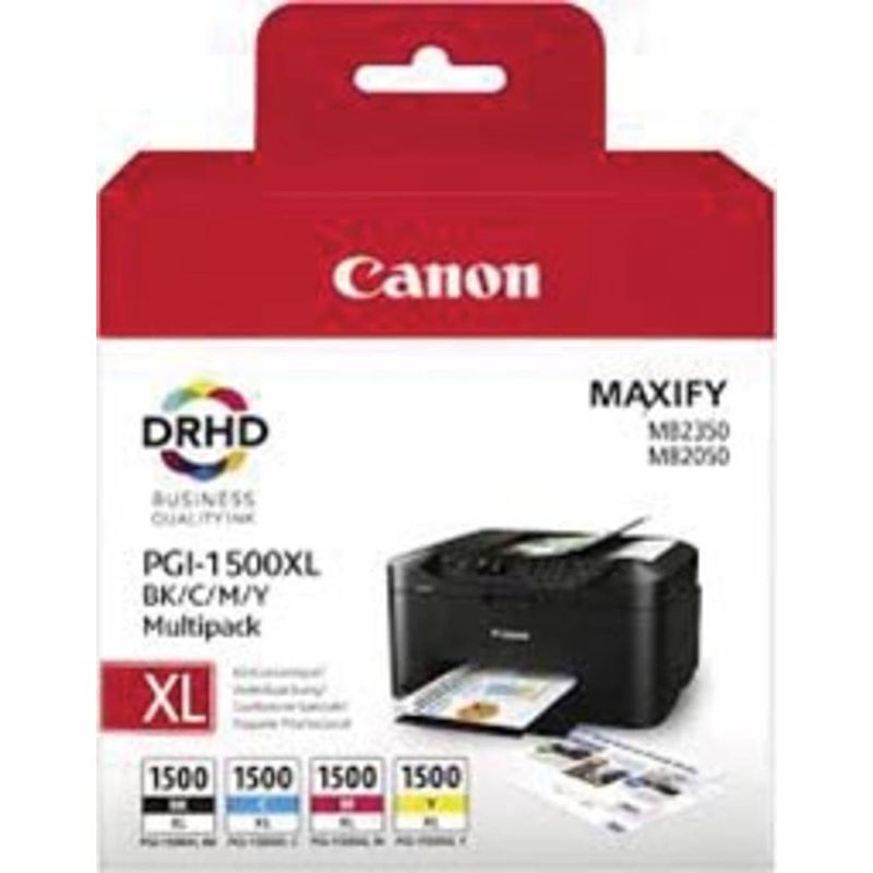 Foto van Canon inktcartridge pgi-1500xl 4 kleuren, 1020 - 1200 pagina's - oem: 9182b004