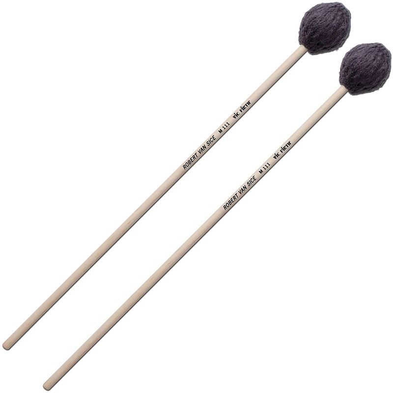 Foto van Vic firth robert van sice signature charcoal gray xtra soft mallets