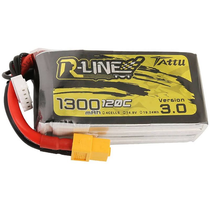 Foto van Tattu lipo accupack 14.8 v 1300 mah aantal cellen: 4 120 c softcase xt60