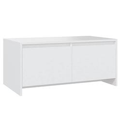 Foto van The living store banktafel - 90 x 50 x 41.5 cm - wit bewerkt hout