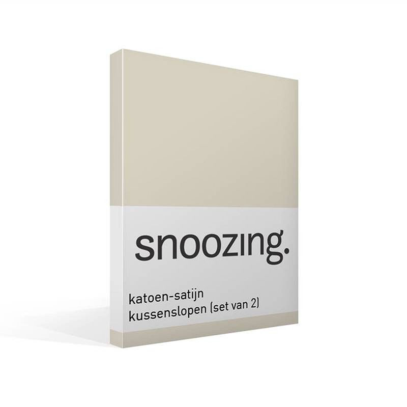 Foto van Snoozing - kussenslopen - set van 2 - katoen satijn - 60x70 - ivoor