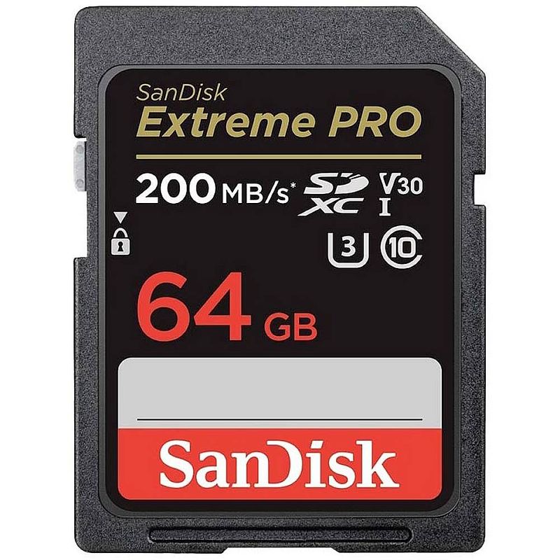 Foto van Sandisk extreme pro sdxc-kaart 64 gb class 10 uhs-i schokbestendig, waterdicht