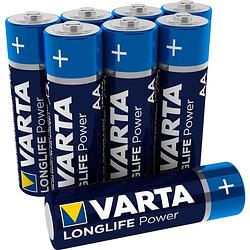 Foto van Varta batterijen lr6 alkaline longlife power 1,5v 8 stuks
