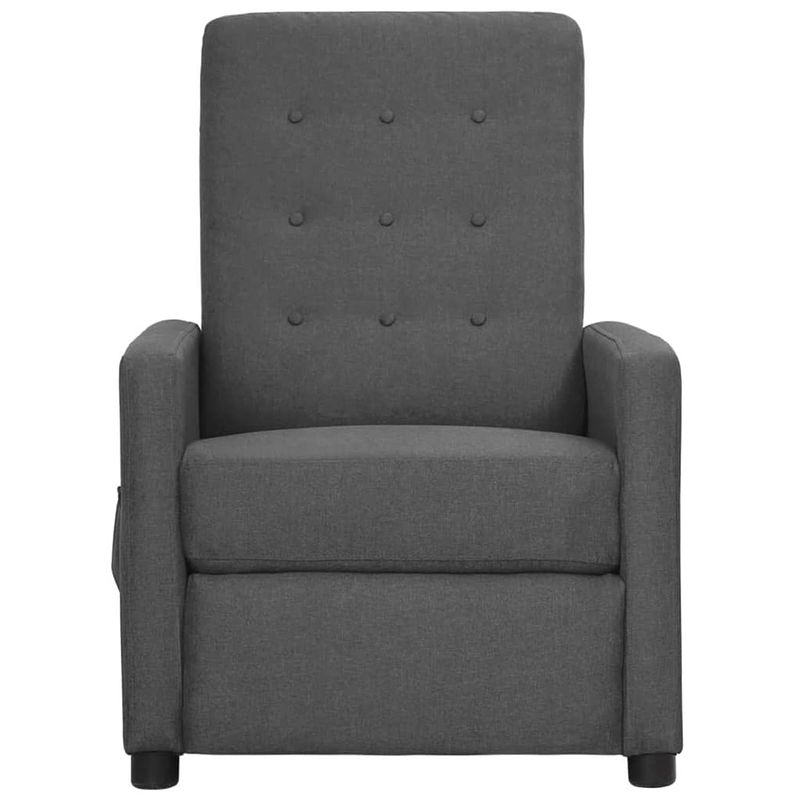 Foto van The living store verstelbare fauteuil - armstoel 69.5x90x97 cm (bxdxh) - lichtgrijs