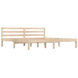 Foto van The living store houten bedframe - modern bedroom - 180 x 200 cm - hoogwaardig grenenhout