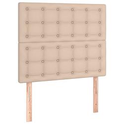 Foto van The living store hoofdbord classic - bed meubels - 100 x 5 x 118/128 cm - duurzaam kunstleer