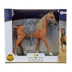 Foto van Toi-toys horses pro lichtbruin paard met zadel