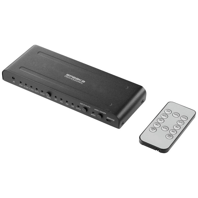 Foto van Speaka professional sp-hda-550 4 poorten hdmi-switch arc (audio return channel) 4096 x 2160 pixel