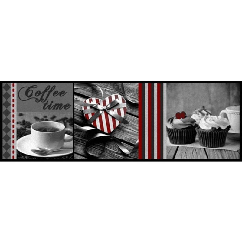 Foto van Keukenmat cook&wash coffe time grijs 50x150 cm