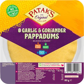 Foto van Pappadums garlic & coriander bij jumbo