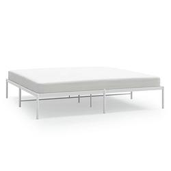 Foto van Vidaxl bedframe metaal wit 180x200 cm