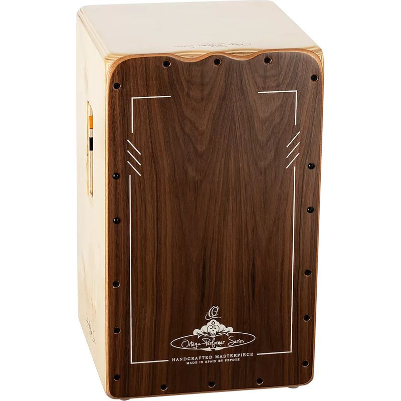 Foto van Ortega ocjpf-3 performer series acoustic-electric cajon natural elektrisch-akoestische cajon