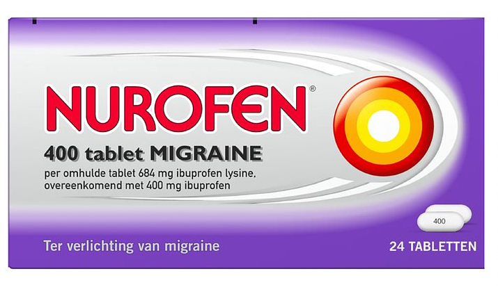 Foto van Nurofen ibuprofen migraine tabletten 400 mg, 24 stuks bij jumbo