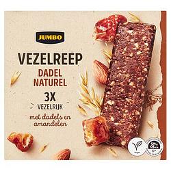 Foto van Jumbo vezelreep dadel naturel 3 stuks 90g