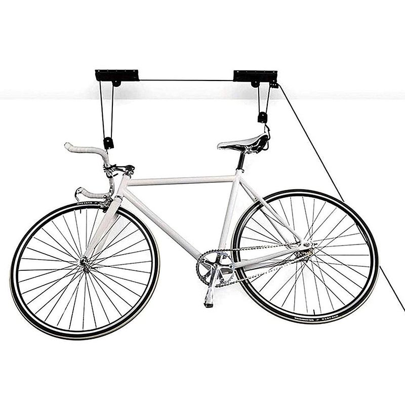Foto van Fiets ophangsysteem - fietslift - plafond - tot 22 kg - zwart