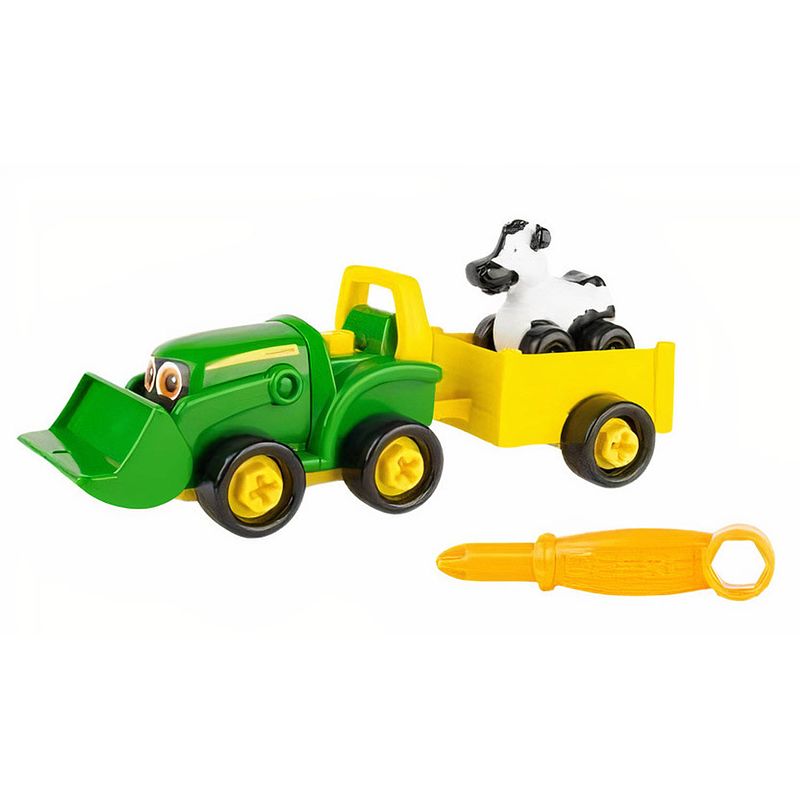 Foto van Tomy tractor buddy bonnie junior 15 cm groen/geel 11-delig