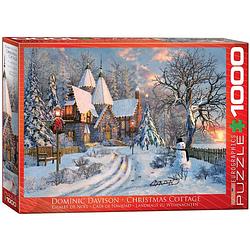 Foto van Eurographics puzzel christmas cottage - dominic davison - 1000 stukjes