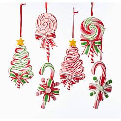 Foto van Kurt s. adler - claydough candy cane, tree & lollipop orns assorted.