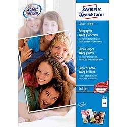 Foto van Avery-zweckform classic photo paper inkjet 2496 fotopapier din a4 180 g/m² 100 vellen glanzend