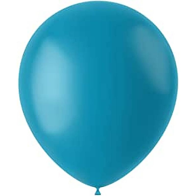 Foto van Folat ballonnen coconut 33cm latex turqoise 50-delig