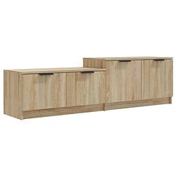 Foto van The living store tv-meubel kast - 158.5 x 36 x 45 cm - sonoma eiken