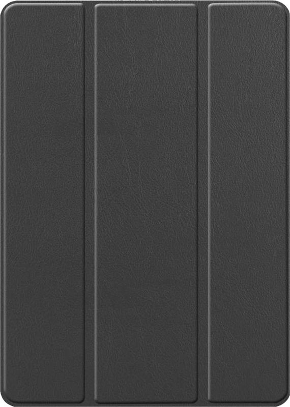 Foto van Just in case smart tri-fold apple ipad (2021/2020) book case met pencil houder zwart
