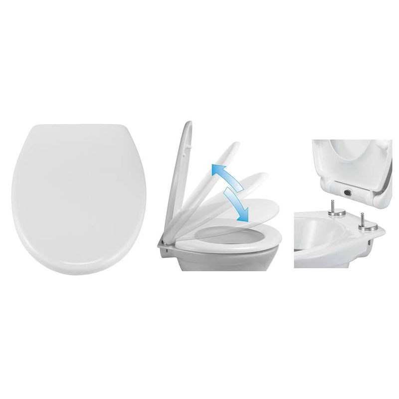 Foto van Softclose toiletbril met quick release - wit -