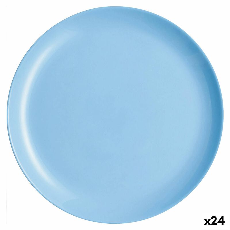 Foto van Platt tallrik luminarc diwali blauw glas (ø 27 cm) (24 stuks)