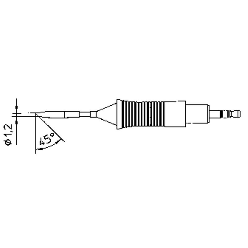 Foto van Weller rt6 soldeerpunt ronde vorm, afgeschuind 45° grootte soldeerpunt 1.2 mm inhoud: 1 stuk(s)