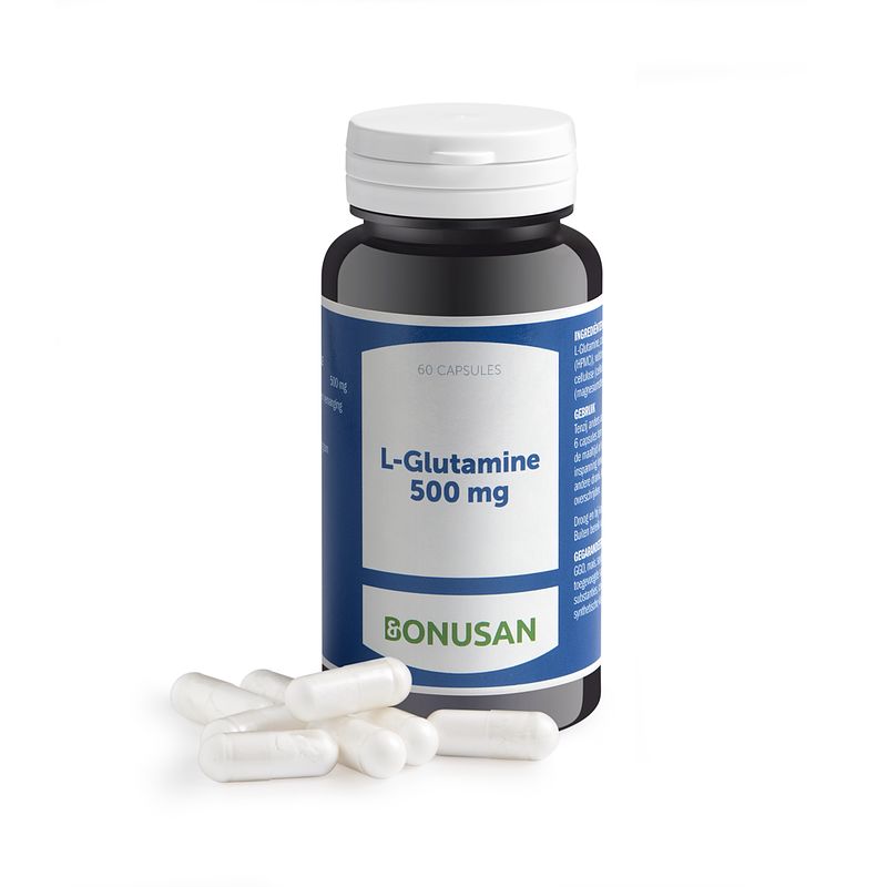 Foto van Bonusan l-glutamine 500mg capsules