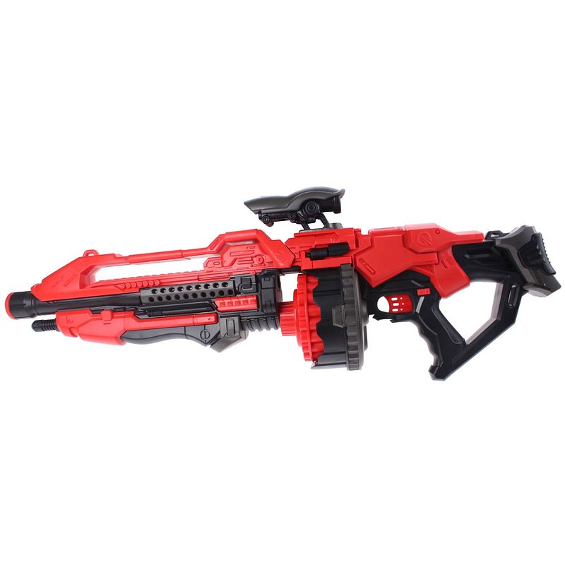 Foto van Johntoy shooter pistool zwart/rood 80 cm