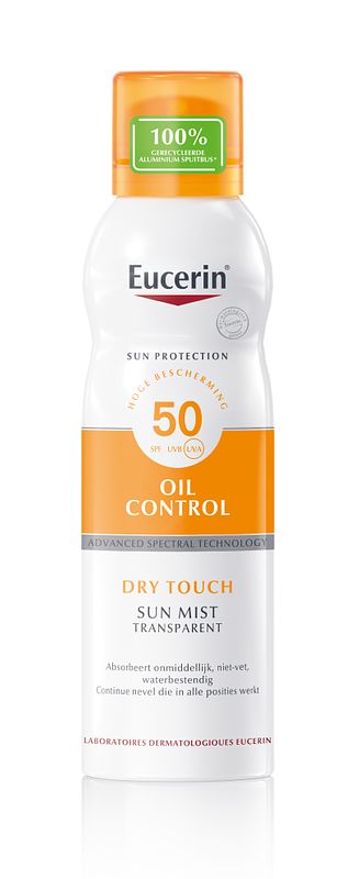 Foto van Eucerin sun transparant spray dry touch mist spf 50