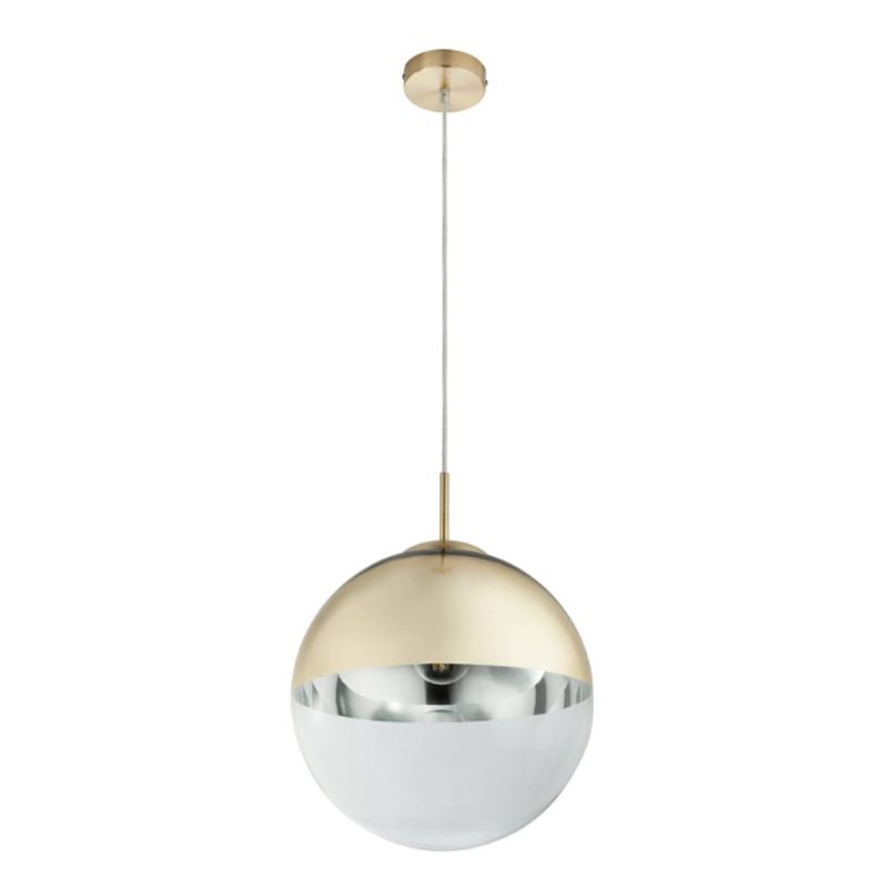 Foto van Klassieke hanglamp varus - l:30cm - e27 - metaal - goud