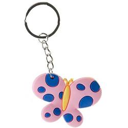 Foto van Lg-imports sleutelhanger vlinder meisjes 5,5 cm rubber roze